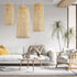 GloboStar® CALERO 01710 Boho Μοντέρνο Κρεμαστό Πλέγμα Μονόφωτο 1 x E27 IP20 Μπεζ Ξύλο - Μ25 x Π25 x Υ50cm - ledmania.gr
