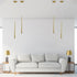 GloboStar® TEARS 61310 Κρεμαστό Φωτιστικό Οροφής Design LED CCT 3W 330lm 180° AC 220-240V - Εναλλαγή Φωτισμού μέσω Διακόπτη On/Off All In One Ψυχρό 6000k+Φυσικό 4500k+Θερμό 2700k Φ3.2 x Υ51.5cm - Χρυσό Βούρτσας - 3 Years Warranty - ledmania.gr