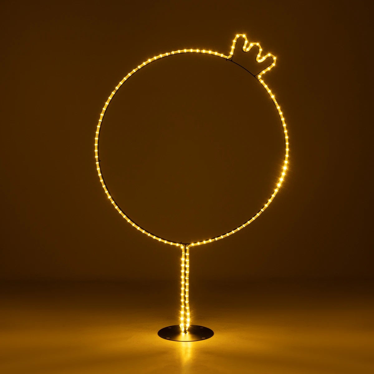 GLOBOSTAR® XMAS-CROWN-BIG Χριστουγεννιάτικο Διακοσμητικό Φωτιστικό LED 27.3W 1092lm 360° AC 220-240V Αδιάβροχο IP65 Θερμό Λευκό 2700K  - Μαύρο & Διάφανο - Μ88 x Π25 x Υ136cm - 2 Χρόνια Εγγύηση - ledmania.gr