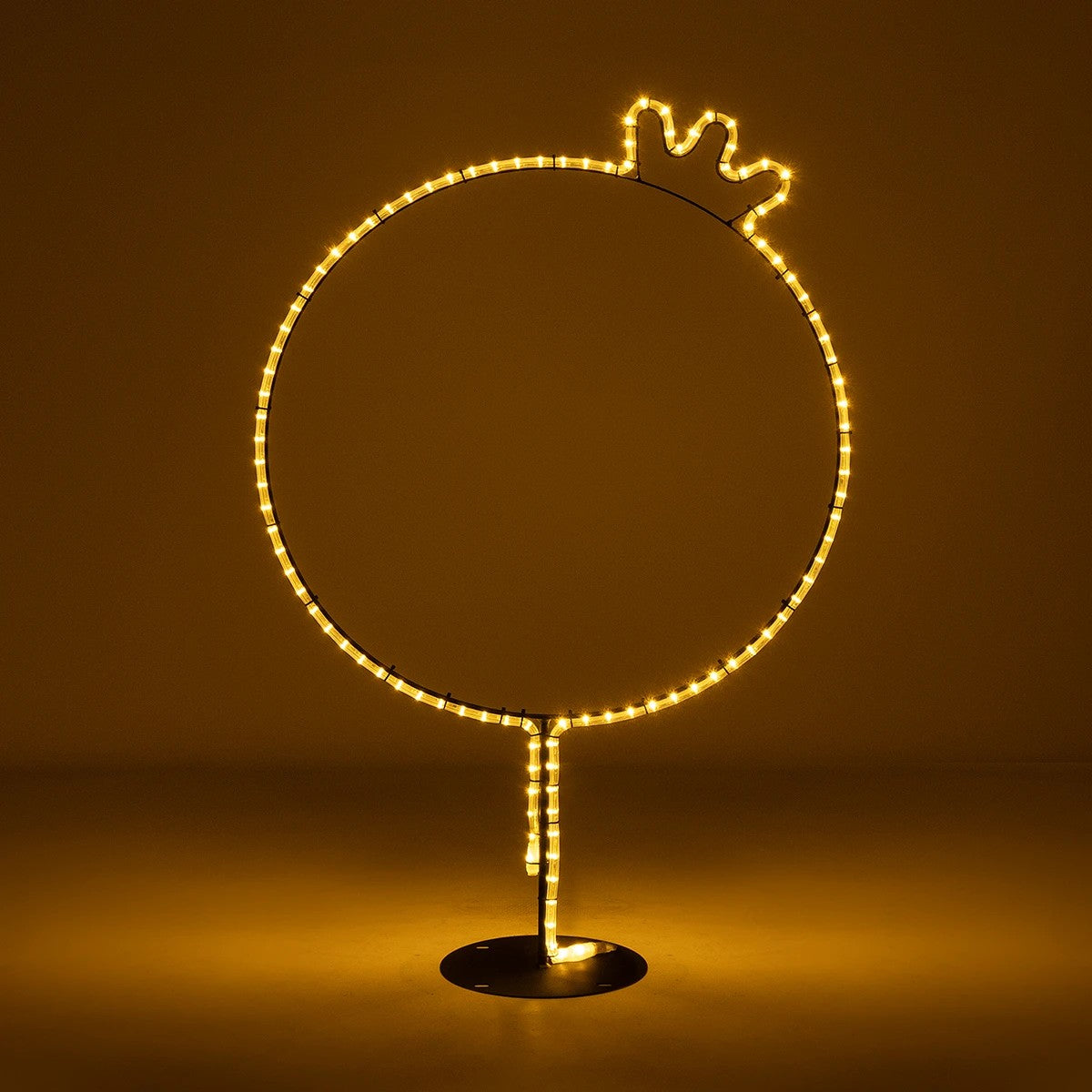 GLOBOSTAR® XMAS-CROWN-SMALL Χριστουγεννιάτικο Διακοσμητικό Φωτιστικό LED 15,6W 624lm 360° AC 220-240V Αδιάβροχο IP65 Θερμό Λευκό 2700K - Μαύρο & Διάφανο - M73 x Π25 x Υ106cm - 2 Χρόνια Εγγύηση - ledmania.gr