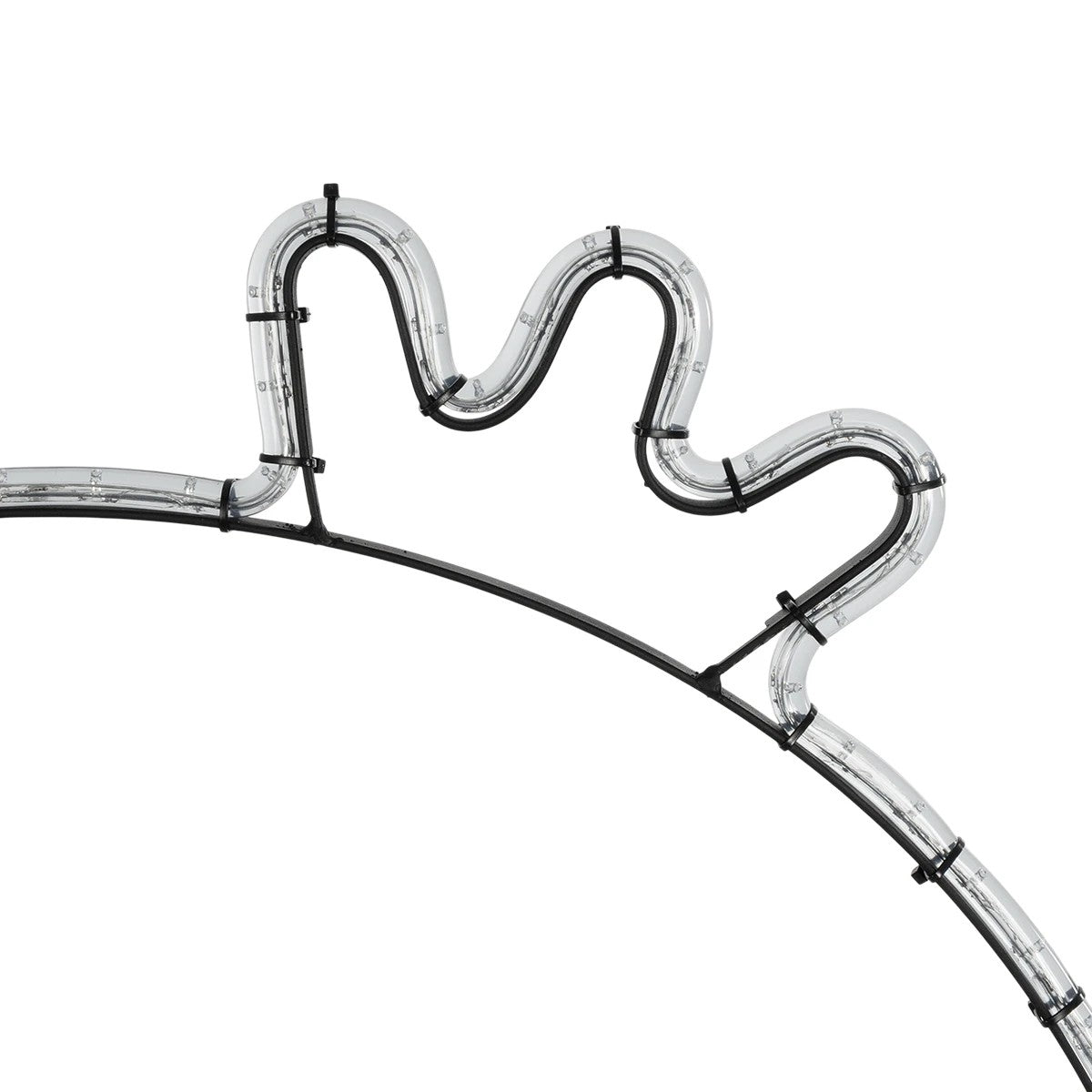 GLOBOSTAR® XMAS-CROWN-SMALL Χριστουγεννιάτικο Διακοσμητικό Φωτιστικό LED 15,6W 624lm 360° AC 220-240V Αδιάβροχο IP65 Θερμό Λευκό 2700K - Μαύρο & Διάφανο - M73 x Π25 x Υ106cm - 2 Χρόνια Εγγύηση - ledmania.gr