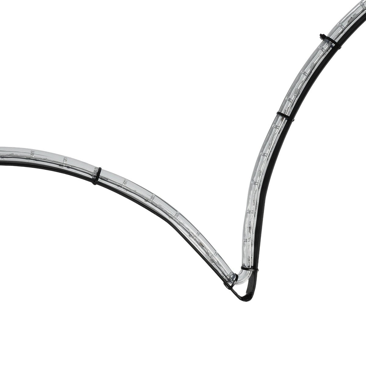 GLOBOSTAR® XMAS-HEART Χριστουγεννιάτικο Διακοσμητικό Φωτιστικό LED 19,5W 780lm 360° AC 220-240V Αδιάβροχο IP65 Θερμό Λευκό 2700K  - Μαύρο & Διάφανο - M100 x Π25 x Υ157cm - 2 Χρόνια Εγγύηση - ledmania.gr