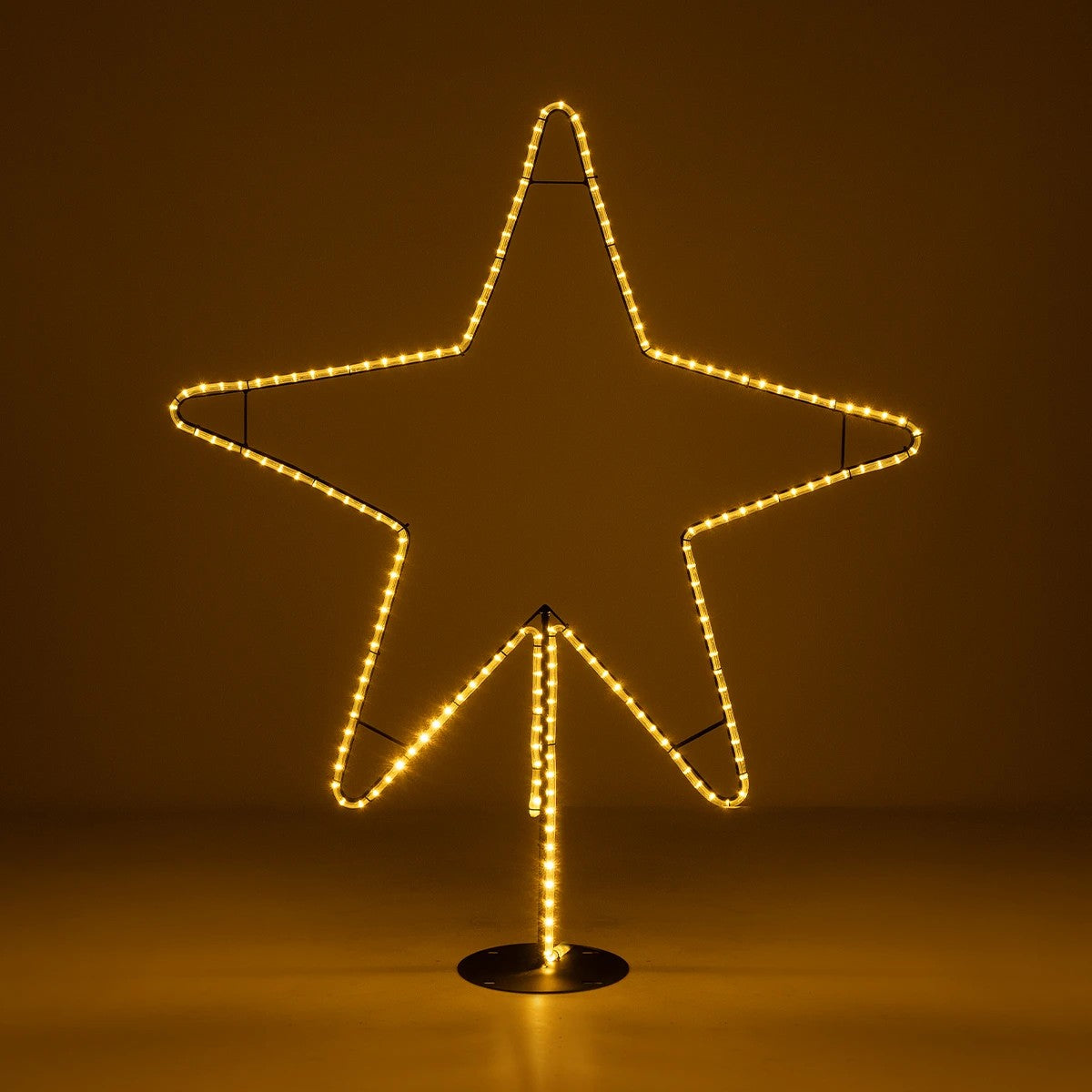 GLOBOSTAR® XMAS-STAR-BIG Χριστουγεννιάτικο Διακοσμητικό Φωτιστικό LED 19,5W 780lm 360° AC 220-240V Αδιάβροχο IP65 Θερμό Λευκό 2700K - Μαύρο & Διάφανο - M114 x Π25 x Υ132cm - 2 Χρόνια Εγγύηση - ledmania.gr