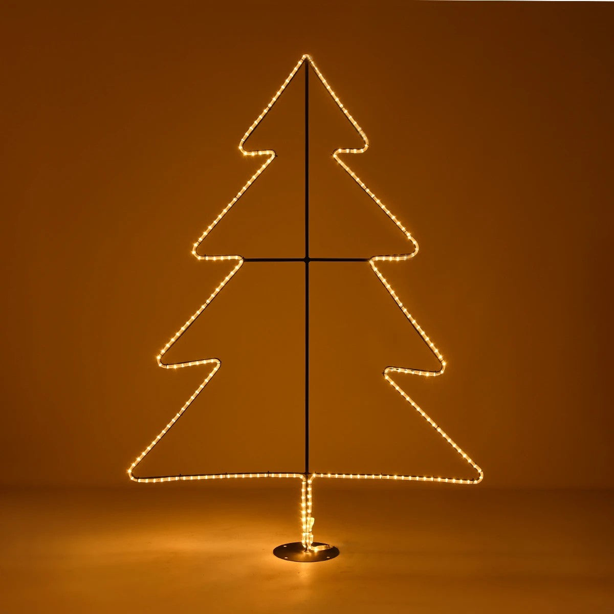 GLOBOSTAR® XMAS-TREE-BIG Χριστουγεννιάτικο Διακοσμητικό Φωτιστικό LED 27.3W 1092lm 360° AC 220-240V Αδιάβροχο IP65 Θερμό Λευκό 2700K  - Μαύρο & Διάφανο - Μ134 x Π25 x Υ188cm - 2 Χρόνια Εγγύηση - ledmania.gr