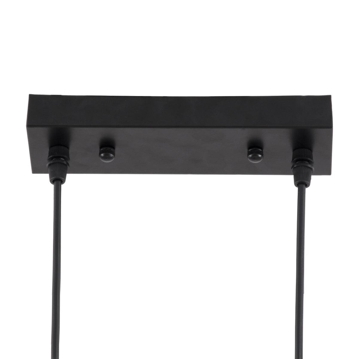 GloboStar® VERONA 00586 Μοντέρνο Κρεμαστό Φωτιστικό Οροφής Τρίφωτο Μαύρο Μεταλλικό Πλέγμα Μ50 x Π28 x Υ20cm - ledmania.gr
