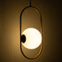 GloboStar® HAMBURG 00592 Μοντέρνο Κρεμαστό Φωτιστικό Οροφής Μονόφωτο Χρυσό Μεταλλικό Γυάλινο Μπάλα Μ25 x Π20 x Υ50cm - ledmania.gr