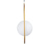GloboStar® HAMBURG 00592 Μοντέρνο Κρεμαστό Φωτιστικό Οροφής Μονόφωτο Χρυσό Μεταλλικό Γυάλινο Μπάλα Μ25 x Π20 x Υ50cm - ledmania.gr