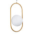 GloboStar® HAMBURG 00592 Μοντέρνο Κρεμαστό Φωτιστικό Οροφής Μονόφωτο Χρυσό Μεταλλικό Γυάλινο Μπάλα Μ25 x Π20 x Υ50cm - ledmania.gr