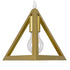 GloboStar® TRIANGLE 00610 Μοντέρνο Κρεμαστό Φωτιστικό Οροφής Πολύφωτο Χρυσό Μεταλλικό Πλέγμα Μ170 x Π22 x Y130cm - ledmania.gr