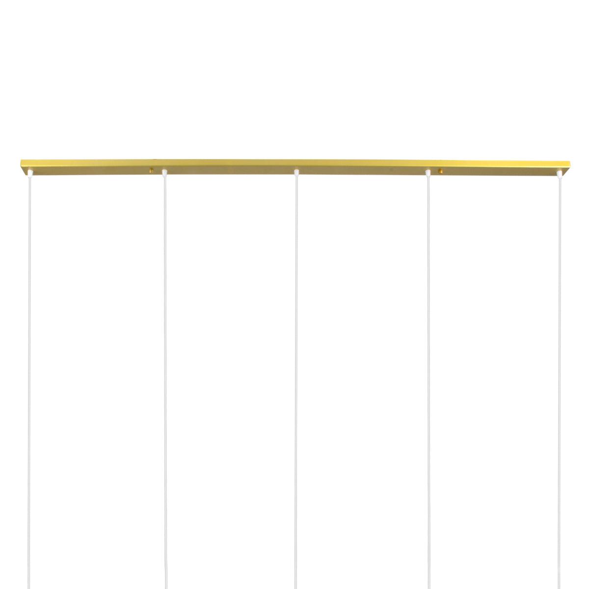 GloboStar® TRIANGLE 00610 Μοντέρνο Κρεμαστό Φωτιστικό Οροφής Πολύφωτο Χρυσό Μεταλλικό Πλέγμα Μ170 x Π22 x Y130cm - ledmania.gr