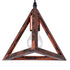 GloboStar® TRIANGLE 00623 Μοντέρνο Κρεμαστό Φωτιστικό Οροφής Τρίφωτο Χάλκινο Μεταλλικό Πλέγμα Μ70 x Π22 x Y130cm - ledmania.gr