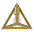 GloboStar® TRIANGLE 00625 Μοντέρνο Κρεμαστό Φωτιστικό Οροφής Τρίφωτο Χρυσό Μεταλλικό Πλέγμα Μ70 x Π22 x Y130cm - ledmania.gr