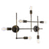 GloboStar® PIPING 00666 Vintage Industrial Επιτοίχιο Φωτιστικό Πολύφωτο Μπρούτζινο Μεταλλικό Πλέγμα Μ66 x Π9.5 x Υ49cm - ledmania.gr