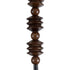 GloboStar® BEADS 00692 Vintage Κρεμαστό Φωτιστικό Οροφής Μονόφωτο 1 x E27 AC220-240V IP20 - Φ5 x Υ33cm - Καφέ Σκούρο Ξύλινο Ανάρτηση - 5 Χρόνια Εγγύηση - ledmania.gr