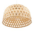 GloboStar® MANGEA 00716 Vintage Κρεμαστό Φωτιστικό Οροφής Μονόφωτο Καφέ Ξύλινο Bamboo Φ50 x Y34cm - ledmania.gr
