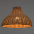 GloboStar® MAYOTTE 00724 Vintage Κρεμαστό Φωτιστικό Οροφής Μονόφωτο 1 x E27 Μπεζ Ξύλινο Μπαμπού Φ40 x Y28cm - ledmania.gr