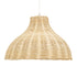 GloboStar® MAYOTTE 00724 Vintage Κρεμαστό Φωτιστικό Οροφής Μονόφωτο 1 x E27 Μπεζ Ξύλινο Μπαμπού Φ40 x Y28cm - ledmania.gr
