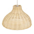 GloboStar® MAYOTTE 00724 Vintage Κρεμαστό Φωτιστικό Οροφής Μονόφωτο 1 x E27 Μπεζ Ξύλινο Μπαμπού Φ40 x Y28cm - ledmania.gr