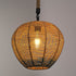 GloboStar® SIMON 00726 Vintage Κρεμαστό Φωτιστικό Οροφής Μονόφωτο Μπεζ - Μπλε Καμπάνα με Σχοινί Φ30 x Υ30cm - ledmania.gr