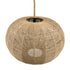 GloboStar® MANDALA 00732 Vintage Κρεμαστό Φωτιστικό Οροφής Μονόφωτο Πλέγμα με Μπεζ Σχοινί Φ80 x Υ60cm - ledmania.gr