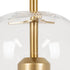 GloboStar® AVERY 00741 Μοντέρνο Κρεμαστό Φωτιστικό Οροφής Μονόφωτο Διάφανο Γυάλινο με Χρυσό Μεταλλικό Πλέγμα Φ15 x Υ60cm - ledmania.gr