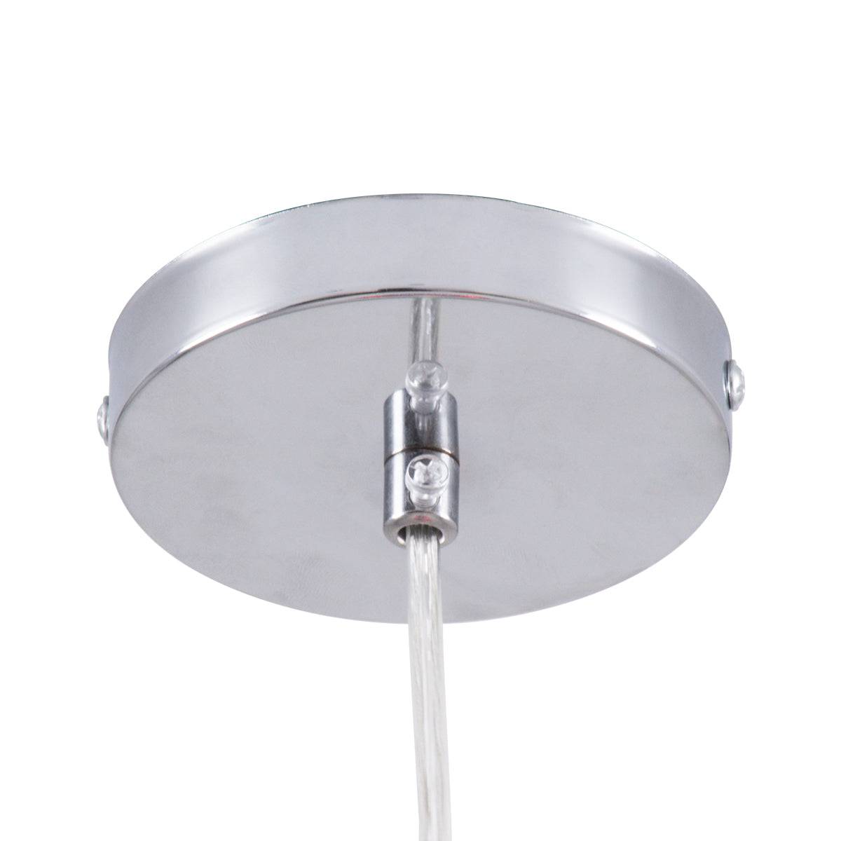 GloboStar® DIXAR 00763 Μοντέρνο Κρεμαστό Φωτιστικό Οροφής Μονόφωτο Γυάλινο Κόκκινο Φ36 x Υ45cm - ledmania.gr