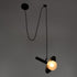 GloboStar® CELEST 00789 Μοντέρνο Μεταλλικό Κρεμαστό Φωτιστικό Οροφής Ανάρτηση με Ντουί G9 Μονόφωτο Μαύρο με Λευκό Γυαλί Φ20 x Y26.5cm - ledmania.gr