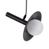 GloboStar® CELEST 00789 Μοντέρνο Μεταλλικό Κρεμαστό Φωτιστικό Οροφής Ανάρτηση με Ντουί G9 Μονόφωτο Μαύρο με Λευκό Γυαλί Φ20 x Y26.5cm - ledmania.gr