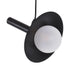 GloboStar® CELEST 00789 Μοντέρνο Μεταλλικό Κρεμαστό Φωτιστικό Οροφής Ανάρτηση με Ντουί G9 Μονόφωτο Μαύρο με Λευκό Γυαλί Φ20 x Y26.5cm - ledmania.gr