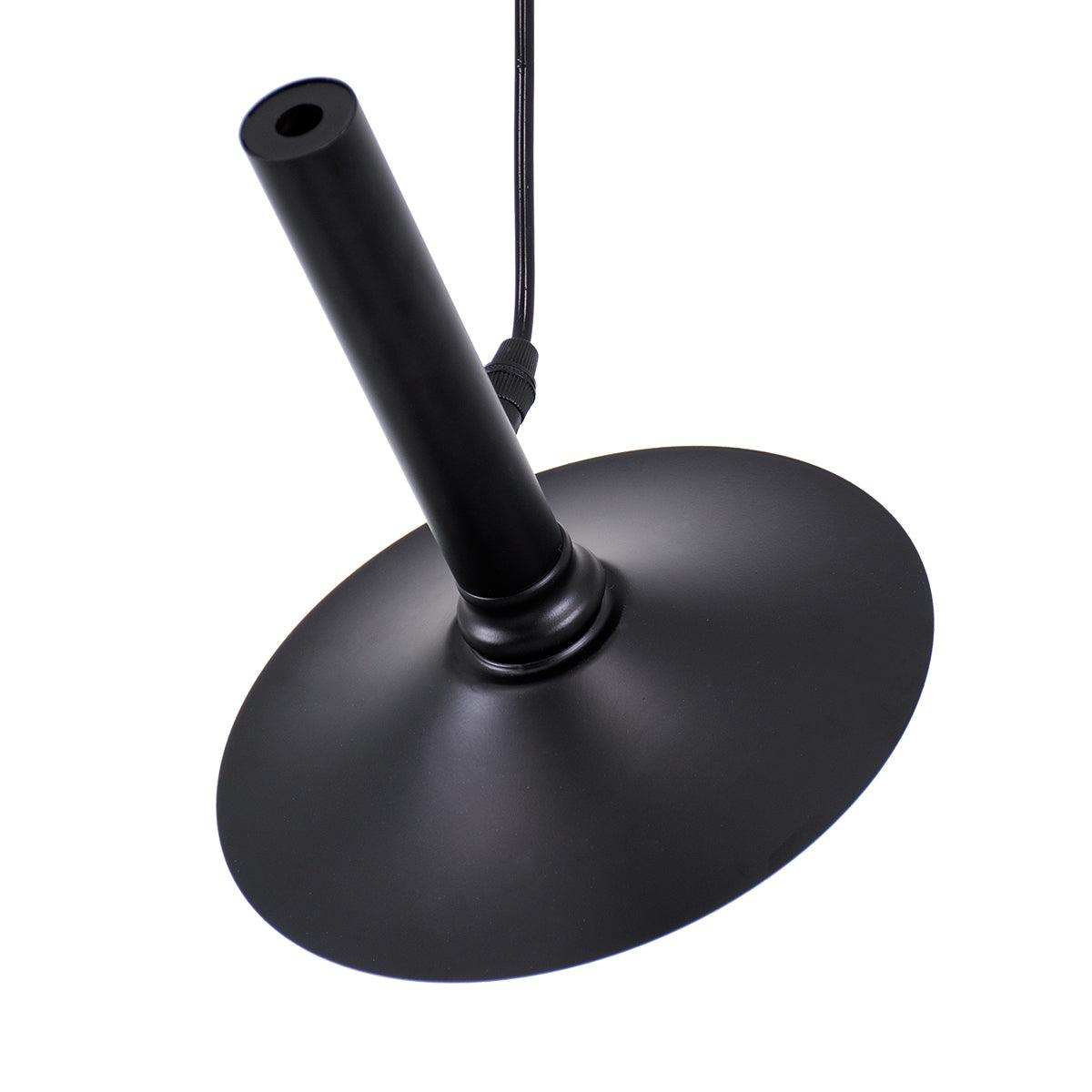 GloboStar® CELEST 00789 Μοντέρνο Μεταλλικό Κρεμαστό Φωτιστικό Οροφής Ανάρτηση με Ντουί G9 Μονόφωτο Μαύρο με Λευκό Γυαλί Φ20 x Y26.5cm - ledmania.gr