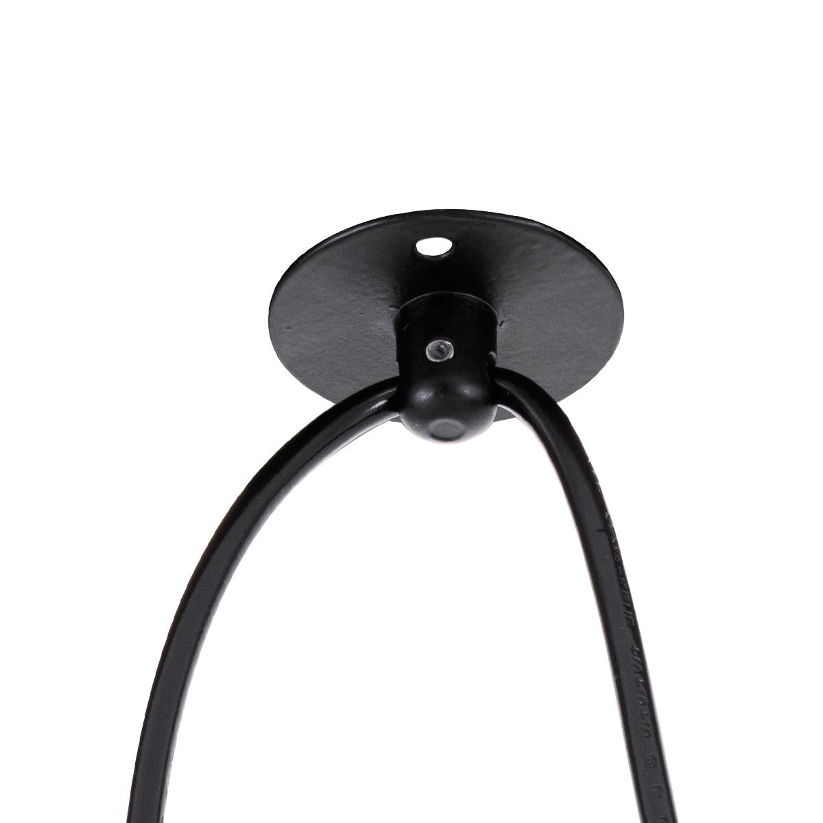 GloboStar® CELEST 00789 Μοντέρνο Μεταλλικό Κρεμαστό Φωτιστικό Οροφής Ανάρτηση με Ντουί G9 Μονόφωτο Μαύρο με Λευκό Γυαλί Φ20 x Y26.5cm - ledmania.gr