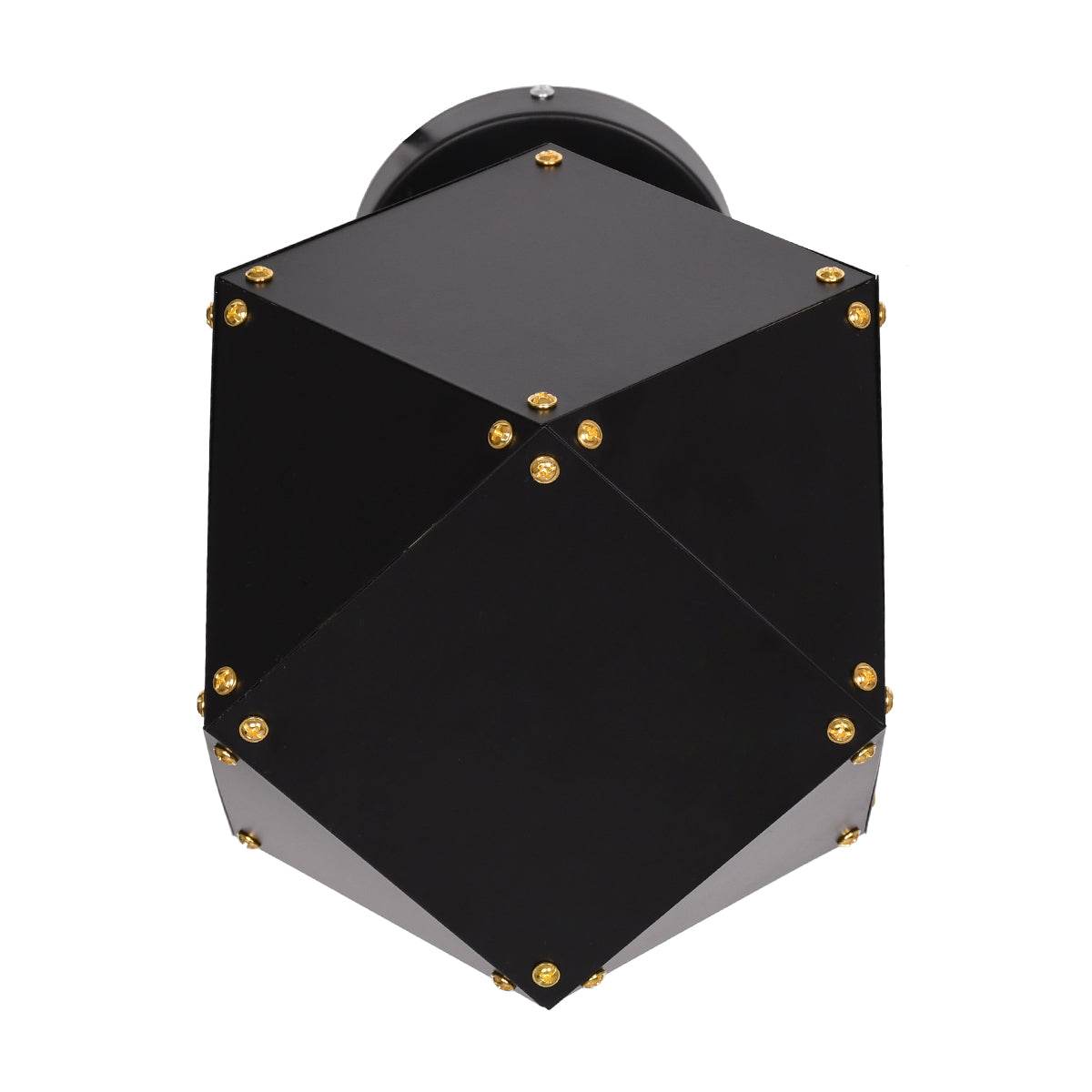 GloboStar® WELLES Replica 00794 Μοντέρνο Φωτιστικό Τοίχου Απλίκα Μονόφωτο Μεταλλικό Μαύρο Χρυσό Μ17 x Π28 x Υ17cm - ledmania.gr