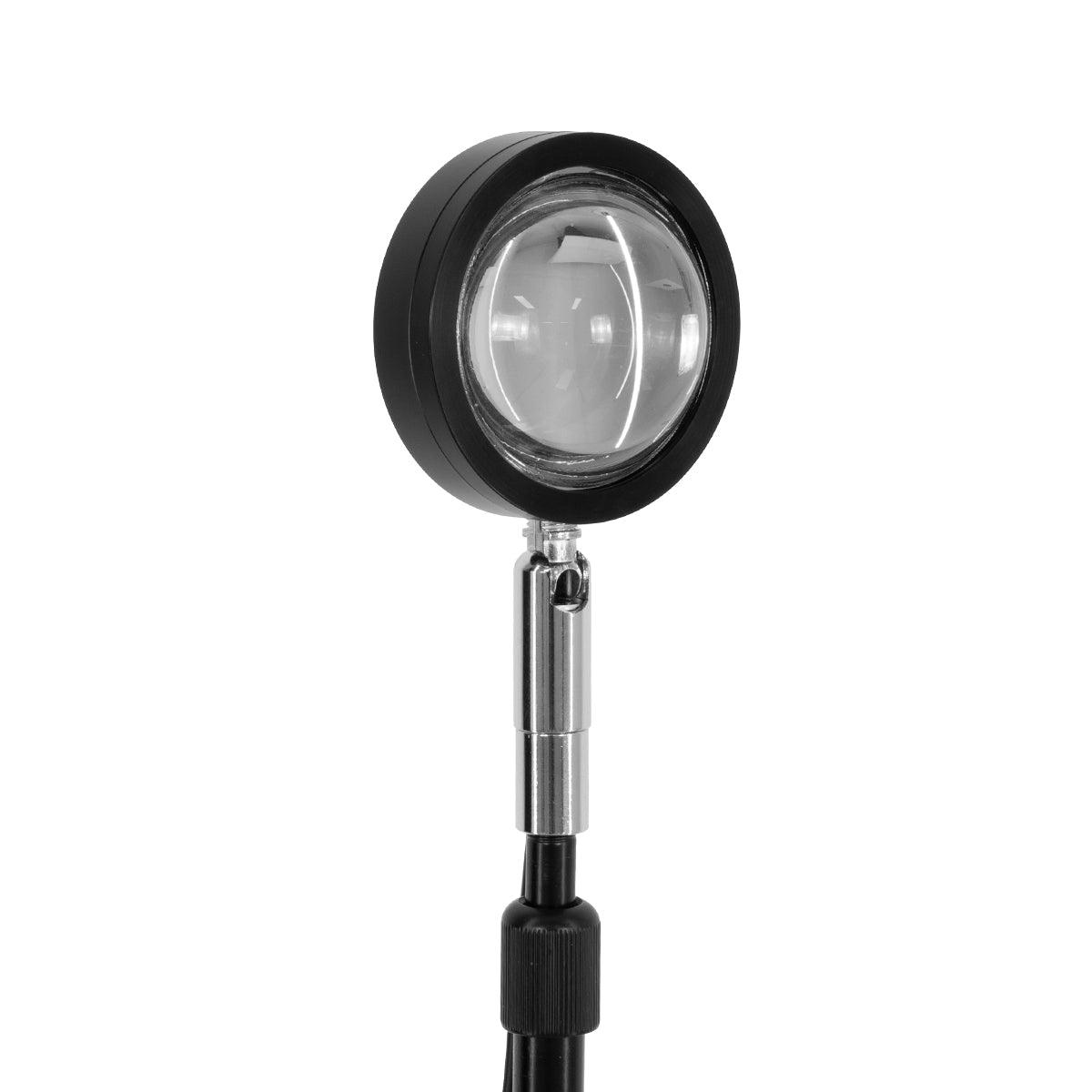 GloboStar® 00819 Μοντέρνο Minimal Επιδαπέδιο Φωτιστικό Μεταλλικό Μονόφωτο LED 12W DC 5V με Projector LENS Ειδικού Εφέ & Καλώδιο Τροφοδοσίας USB Rotation Head 180° SUN - ledmania.gr