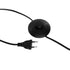 GloboStar® CEDAR 00827 Μοντέρνο Φωτιστικό Δαπέδου Μονόφωτο Μεταλλικό Μαύρο με Καπέλο και Ξύλινη Λεπτομέρεια Φ40 x Υ148cm - ledmania.gr