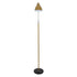 GloboStar® VERSA 00832 Μοντέρνο Φωτιστικό Δαπέδου Μονόφωτο Μεταλλικό Μπρονζέ Χρυσό με Μαύρη Μαρμάρινη Βάση Φ14.5 x Υ155cm - ledmania.gr