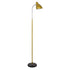 GloboStar® VERSA 00833 Μοντέρνο Φωτιστικό Δαπέδου Μονόφωτο Μεταλλικό Χρυσό με Μαύρη Μαρμάρινη Βάση Φ14.5 x Υ155cm - ledmania.gr