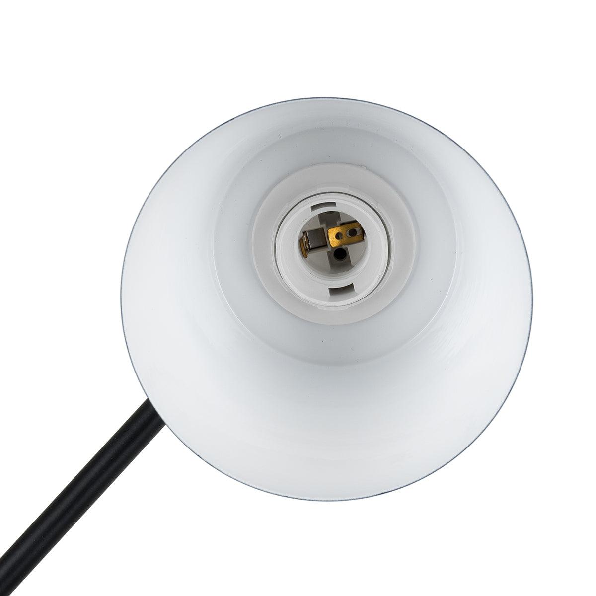 GloboStar® LETO 00834 Μοντέρνο Επιτραπέζιο Φωτιστικό Γραφείου Μονόφωτο Μεταλλικό Μαύρο - Χρυσό Φ13 x Μ30 x Π18 x Υ54cm - ledmania.gr