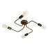 GloboStar® LIBERTA 00839 Μοντέρνο Φωτιστικό Οροφής Πολύφωτο Χάλκινο Σκουριά Μ44.5 x Π44.5 x Υ12cm - ledmania.gr
