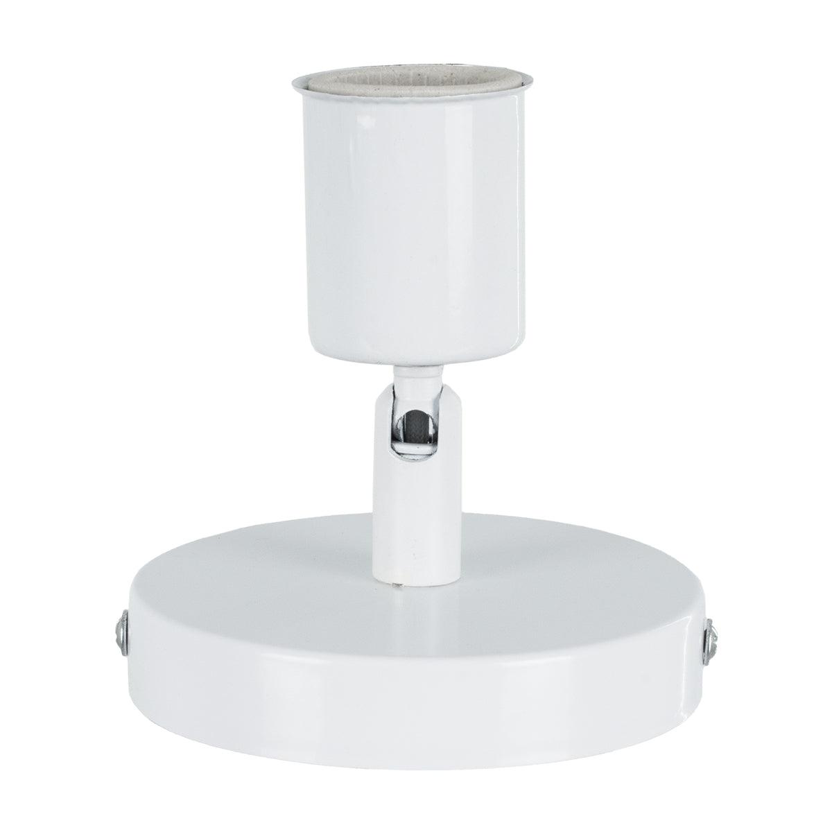 GloboStar® SARA 00842 Μοντέρνο Φωτιστικό Οροφής / Τοίχου Μονόφωτο 1xE27 Μεταλλικό Λευκό Φ10 x Υ10.3cm - ledmania.gr