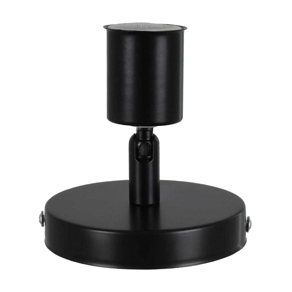 GloboStar® SARA 00843 Μοντέρνο Φωτιστικό Οροφής / Τοίχου Μονόφωτο 1xE27 Μεταλλικό Μαύρο Φ10 x Υ10.3cm - ledmania.gr
