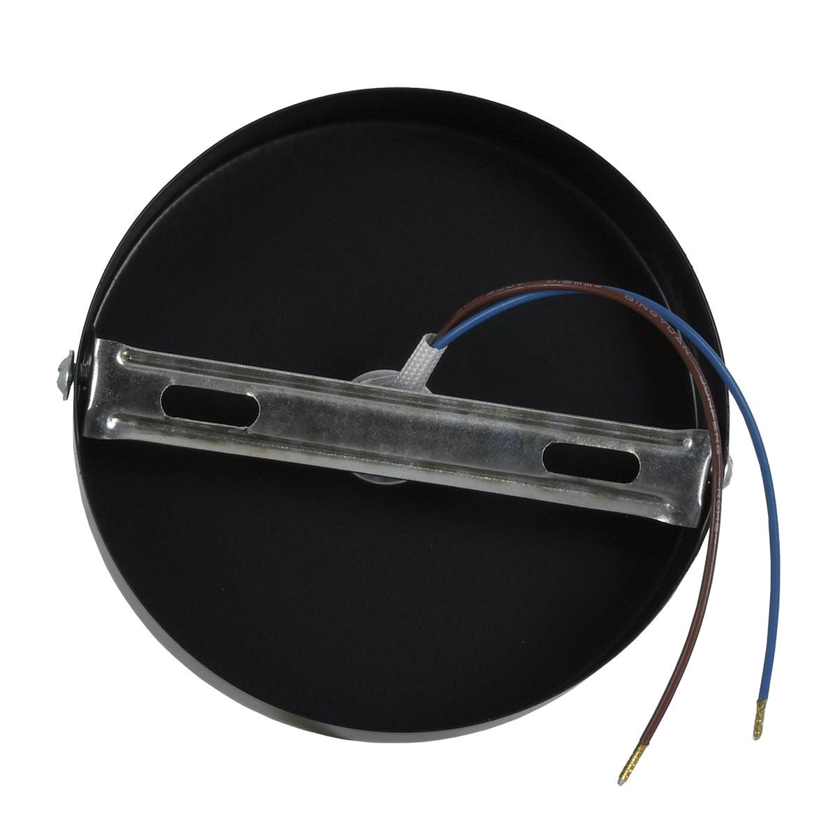 GloboStar® SARA 00843 Μοντέρνο Φωτιστικό Οροφής / Τοίχου Μονόφωτο 1xE27 Μεταλλικό Μαύρο Φ10 x Υ10.3cm - ledmania.gr
