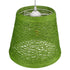 GloboStar® PLAYROOM 00864 Vintage Κρεμαστό Φωτιστικό Οροφής Μονόφωτο Πράσινο Ξύλινο Ψάθινο Rattan Φ32 x Υ27cm - ledmania.gr
