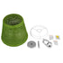 GloboStar® PLAYROOM 00864 Vintage Κρεμαστό Φωτιστικό Οροφής Μονόφωτο Πράσινο Ξύλινο Ψάθινο Rattan Φ32 x Υ27cm - ledmania.gr