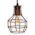 GloboStar® CAGE 00866 Vintage Industrial Κρεμαστό Φωτιστικό Οροφής Μονόφωτο Καφέ Σκουριά Μεταλλικό Πλέγμα Φ15 x Y22cm - ledmania.gr