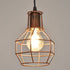 GloboStar® CAGE 00866 Vintage Industrial Κρεμαστό Φωτιστικό Οροφής Μονόφωτο Καφέ Σκουριά Μεταλλικό Πλέγμα Φ15 x Y22cm - ledmania.gr