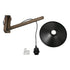 GloboStar® JONAS 00882 Vintage Φωτιστικό Τοίχου Απλίκα Μονόφωτο Καφέ Σκούρο Ξύλινο Φ26 x Μ26 x Π50 x Υ17-50cm - ledmania.gr