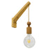 GloboStar® NOVO 00885 Vintage Φωτιστικό Τοίχου Απλίκα Μονόφωτο Μπεζ Ξύλινο με Σχοινί Μ7 x Π27 x Υ29-65cm - ledmania.gr