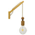 GloboStar® NOVO 00885 Vintage Φωτιστικό Τοίχου Απλίκα Μονόφωτο Μπεζ Ξύλινο με Σχοινί Μ7 x Π27 x Υ29-65cm - ledmania.gr