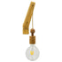 GloboStar® NOVO 00885 Vintage Φωτιστικό Τοίχου Απλίκα Μονόφωτο Μπεζ Ξύλινο με Σχοινί Μ7 x Π27 x Υ29-65cm - ledmania.gr