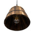 GloboStar® CEBU 00888 ΣΕΤ Vintage Κρεμαστό Φωτιστικό Οροφής Τρίφωτο Μεταλλικό Ξύλινο Φ40 x Y210cm - ledmania.gr